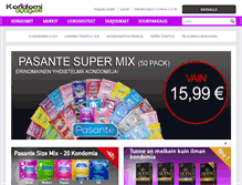Tablet Screenshot of kondomishop.fi